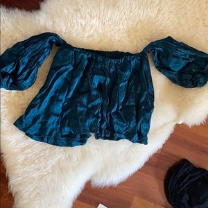 Off the shoulder cropped top